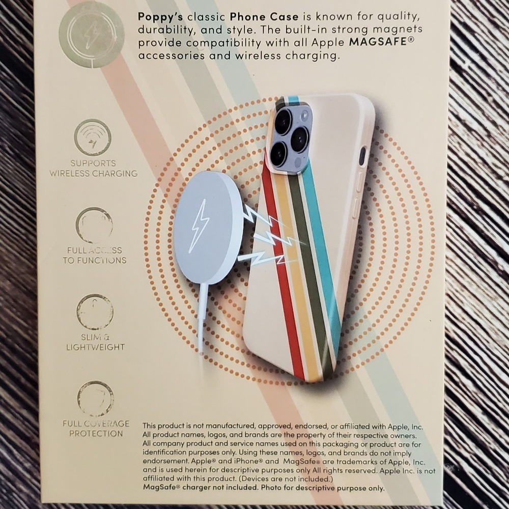 New iPhone 14 PRO MAX Case xo Poppy, Beige Multicolor‎ MagSafe Compatible - Picture 7 of 9